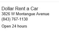 Dollar Rent a Car Charleston SC area