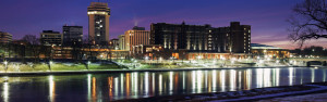 Wichita, Kansas - downtown seen accross the frozen river